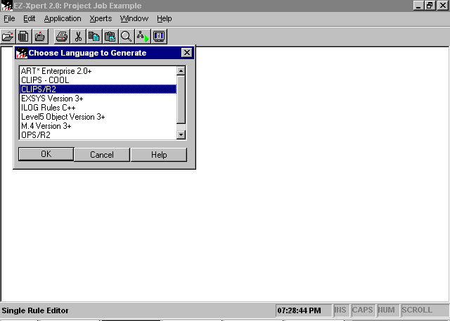 EZ-Xpert Generate Code Screen